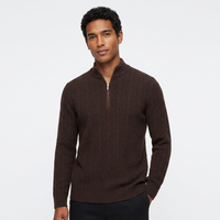 Cardigan Kingdeer à manches longues, anti-plis, en cachemire pur ultra-fin, délicat et respirant, pour homme, tricoté sur mesure