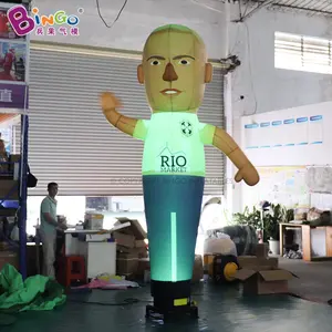 Bingo personalizzato personaggio dei cartoni animati pubblicità LED gonfiabile Air Man ballerino gonfiabile medico Air Dancer con soffiatore