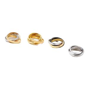 Anelli di Fidanzamento Intrecciati Tripli Promessa di Matrimonio Amore <span class=keywords><strong>Fede</strong></span> Speranza per Donne in Acciaio Inossidabile - Product Image 2