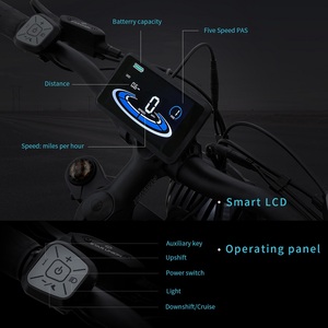 En stock aux États-Unis, vélo électrique à double amortisseur <span class=keywords><strong>1200W</strong></span>, 7 vitesses réglables, vélo tout-terrain électrique avec écran LCD intelligent - Product Image 4