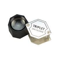 Jewelers Gem Loupe 20X Handheld Folding Magnifier Optical Glass Lens 20.5mm for Watch Repair