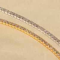 Bracelet tennis minimaliste brillant EMANCO 48H, livraison rapide, en acier inoxydable couleur or, pour femmes, idéal pour les mariages et les cérémonies, cadeau