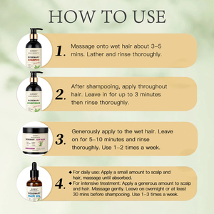 Nhãn hiệu riêng hương thảo bạc hà tăng cường dầu gội và điều hòa thiết lập cung cấp dinh dưỡng êm ái hương thảo tóc dầu - Product Image 6