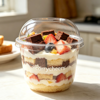 Gobelets à Açaï Personnalisés avec Logo Imprimé 14oz/16oz, Gobelets à Parfait avec Couvercles, Gobelets à Dessert en Plastique Transparent, Gobelets à Smoothie pour Yaourt et Jus de Fruits