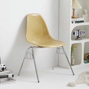 Silla de Comedor de Hierro de Estilo Moderno de Mediados de Siglo, Silla Minimalista de Lujo Ligero para el Hogar - Product Image 1