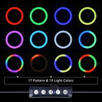 Pour FOSOTO FT-20 3200-5600K Anneau lumineux LED RGB de 8 pouces avec trépied pour diffusion en direct Garantie 1 an