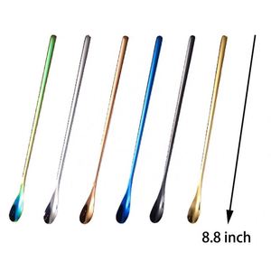 ช้อนสแตนเลสสตีลสำหรับคนกาแฟ ไอศกรีม ค็อกเทล ชาเย็น ด้ามยาว สกรีนโลโก้ได้ - Product Image 2