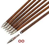 Flèches en carbone en gros pour arc composé, avec insert de 6,2 mm, spine 500/600/700/800