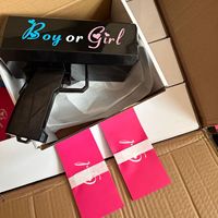 Confettis bleus et roses Cash Shooter Idée de révélation de sexe unique pour les annonces garçon ou fille pour les fêtes d'anniversaire et de nouvel an
