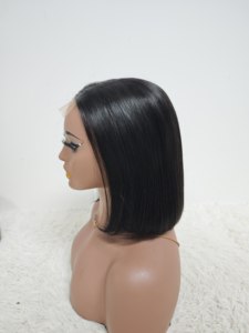 Letsfly Promotion 44$ Perruques Bob 100% Cheveux Humains Naturels Sans Colle, Dentelle Transparente 2x6 SDD, Grade 12A, 10 Pouces, Densité 350%, Donneur Unique, 200g - Product Image 3