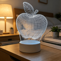 Lampe de nuit en acrylique USB personnalisée pour enfants en 3D LED Lampe de bureau à brancher Design moderne pour la maison Cadeau
