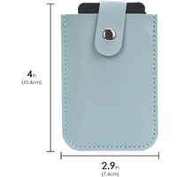 Tarjetero de Cuero PU, Estuche Portátil para Tarjetas, Múltiples Ranuras, Organizador de Tarjetas de Crédito, Estuche para Tarjetas