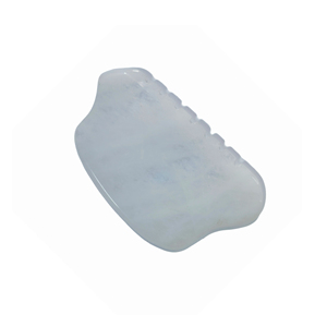 Pierre de massage faciale en jade blanc, Gua Sha personnalisé pour le visage et rouleau de jade - Product Image 2