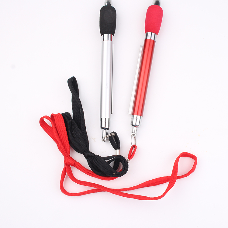 Wholesale Customized Logo Plastic Lanyard Banner Ball Pen 1.0mm Writing Width