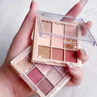 Palette de fards à paupières de haute qualité personnalisable avec votre propre marque, 9 couleurs vives, pour débutants