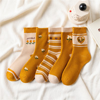 Chaussettes 5 paires par douzaine Série 4 Chaussettes douces Chaussettes d'hiver épaisses en éponge
