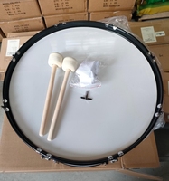 Marching Bass Drum -22*12 "Pouces avec Ceinture et Maillets Bleu 24*12" Pouces avec Ceinture et Maillets Vin Rouge
