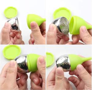 Forniture da cucina colino da tè fiore personalizzato a forma di girasole infusore per tè in Silicone tè tulipano Nessy - Product Image 3