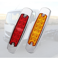 Prix de gros de feux de position latéraux à LED pour voiture 24v Stop Turn Tail Light 12 Leds for Truck Led Side Warning Light