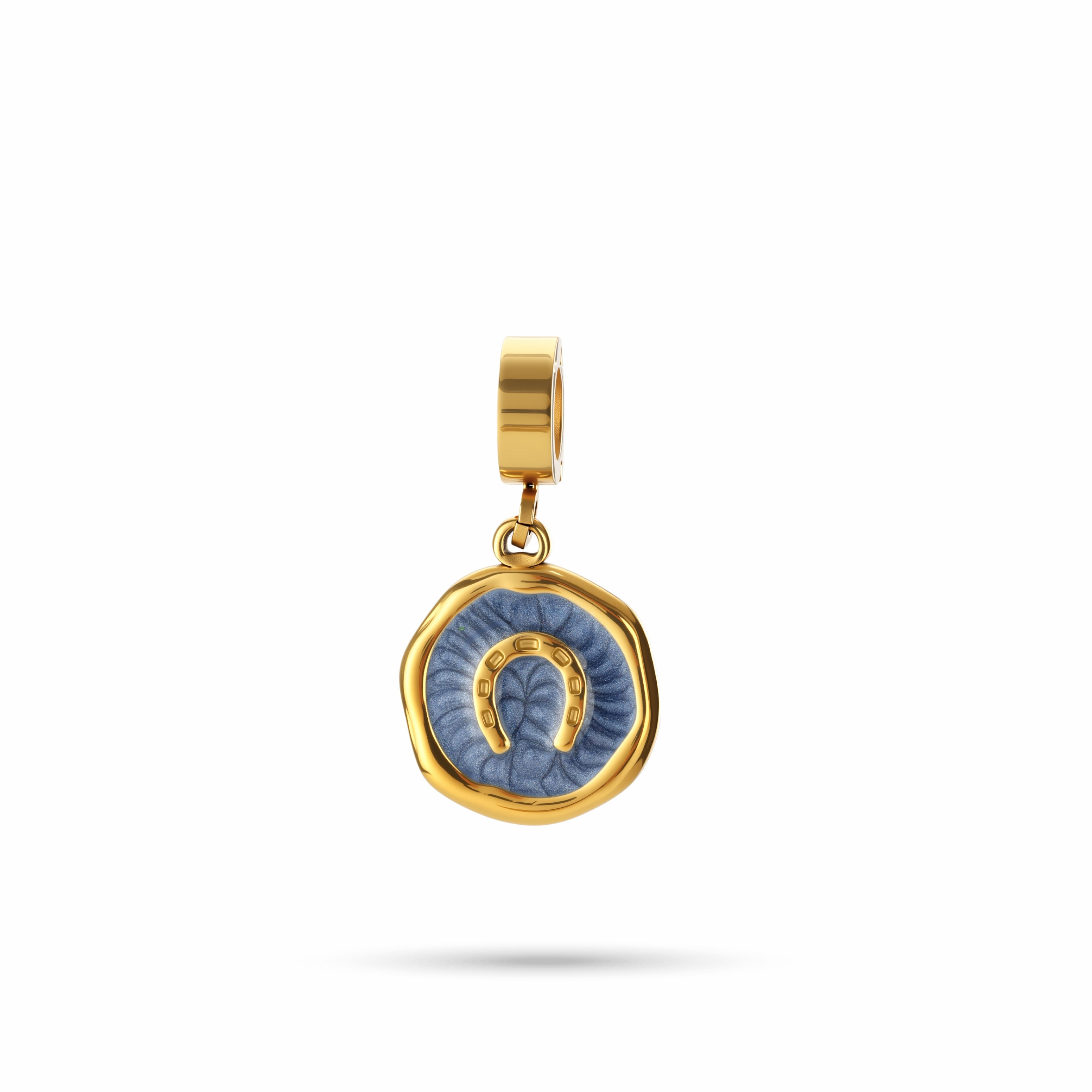 จี้รองเท้าม้าสีน้ำเงิน