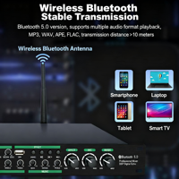 Processeur de réverbération DSP professionnel 6 canaux pour karaoké, 8 effets de réverbération, déphaseur de fréquence numérique, Bluetooth 5.0, anti-retour