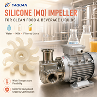 Pompe à impeller flexible sanitaire YAQUAN RXB-15 pour le transfert de vin, jus, sirop et aliments 1m³/h 0.3MPa 0.37kW DN15 Auto-amorçante