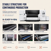 HEASY H-1816 Máquina de Impresión Textil Industrial Automática de 1.8m con Tinta de Pigmento Ricoh Gen6, Sistema de Rollo a Rollo, para Prendas de Polialgodón CVC