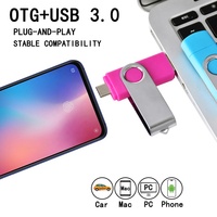 Unidad Flash USB giratoria Otg tipo C de alta velocidad Memory Stick Custom 8Gb 16Gb 32Gb 64Gb 128Gb Pen Drive con interfaz USB 3,0