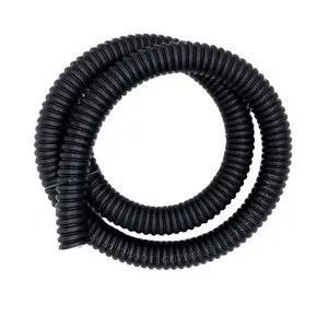 Tuyau Flexible ondulé en Pvc noir, livraison gratuite, tube électrique à faible émission de fumée, en acier inoxydable