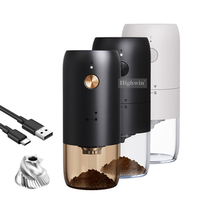 HIGHWIN <span class=keywords><strong>Prix</strong></span> surprise Moulin à café électrique Portable Rechargeable Mini moulin à café électrique avec fraise en acier - Product Image 5