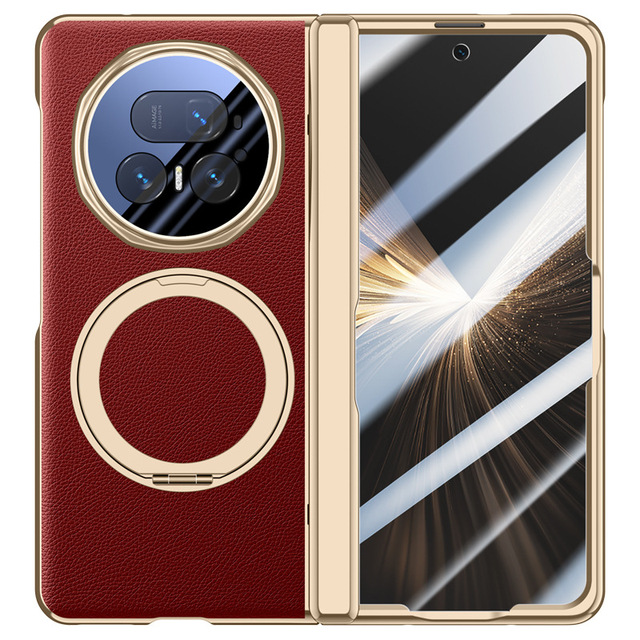 Compatible Honor Magic V5 Armor Matte Silicone Magnetic Foldable Full Coverage Shockproof Phone Case