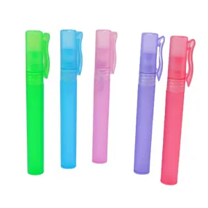 Free samples Atomizer pen spray bottle 5ml 10ml Empty mini PP plastic Perfume pen bottle with pump sprayer