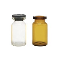 Vial de vidrio transparente vacío con tapa de rosca para muestreo automático, botella de vidrio para análisis de laboratorio