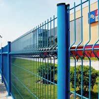 Malla de Alambre Soldada Galvanizada Ecológica con Recubrimiento de PVC 3D de 6 Pies (2.23*2.9m) Anti-Escalada para Pared Perimetral de Jardín