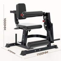 Équipement de fitness commercial multifonctionnel : Appareil de musculation des jambes avec fonction sit-up, curl et extension, et presse à jambes à résistance