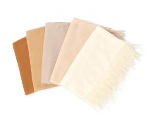 Fashion disesuaikan wanita Pashmina warna Solid hangat jilbab syal musim dingin kasmir rumbai selendang - Product Image 4