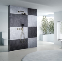 Nouveau style Pistolet gris Douche Robinet Dissimulé Plein Laiton Matériel Douche Mitigeur Robinet Ensemble Haut De Gamme Conception Mélangeur Douche