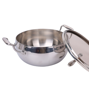 Marmite Classique en Acier Inoxydable Compatible Induction Antiadhésive Qualité Alimentaire Durable pour Mijoter et Faire Bouillir les Soupes avec Couvercle en Verre pour Tous Types de Cuisinières - Product Image 4