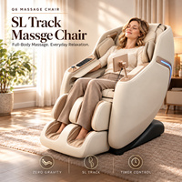 Fauteuil de massage électrique LEMESY 4D corps entier, zéro gravité, trajectoire SL, fauteuil inclinable de luxe avec commande vocale IA pour la maison