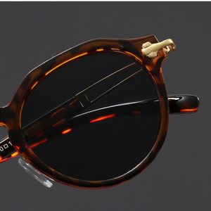 Lunettes de soleil carrées vintage 2025 personnalisées avec logo, en alliage, pour hommes, protection UV400, pour la conduite en extérieur, lunettes rondes pour homme - Product Image 2