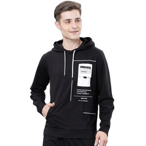 100% coton orienté vers l'exportation prix de gros et pas cher conception personnalisée imprimé avec poche pull à capuche hommes sweats à capuche - Product Image 1
