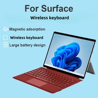 Clavier sans Fil Bluetooth Rétroéclairé avec Pavé Tactile, Compatible Surface Pro 4 5 Go 1, Nouveau, pour Voyages d'Affaires
