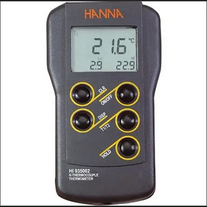 เครื่องวัดอุณหภูมิแบบเทอร์โมคัปเปิลชนิด K สองช่องสัญญาณ Hanna HI935002 ขายดี - Product Image 1