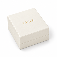 Boîte à bijoux magnétique de luxe personnalisée avec doublure en éponge et impression offset, boîte cadeau rigide pour boucles d'oreilles, bagues, colliers, vente en gros