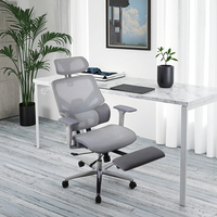 Chaise de bureau exécutive JR RACING JRMC-01 au design moderne et réglable, en aluminium et maille, ergonomique avec repose-pieds, fabriquée en Chine