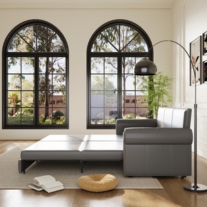 <span class=keywords><strong>Canapé</strong></span>-<span class=keywords><strong>lit</strong></span> 3-en-1 King Size 93,7 pouces, style Chesterfield vintage, avec fonction <span class=keywords><strong>lit</strong></span> gigogne et accoudoirs roulés - Product Image 6