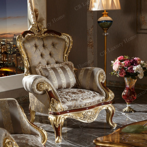 Divano Sezionale Classico Vintage in Tessuto, Set Divani in Legno Massello Durevole, Arredamento <span class=keywords><strong>Soggiorno</strong></span> Guangzhou - Vendita Calda - Product Image 6
