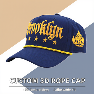 Casquette de baseball personnalisée de haute qualité avec logo 3D brodé, visière incurvée, fermeture snapback, style vintage, casquette de sport classique, casquette trucker - Product Image 2