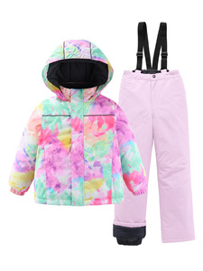 <span class=keywords><strong>Combinaison</strong></span> <span class=keywords><strong>de</strong></span> <span class=keywords><strong>ski</strong></span> pour enfants, veste à capuche pour filles, fermeture éclair, respirante, épaisse, imperméable, pantalon en polyester imprimé - Product Image 6