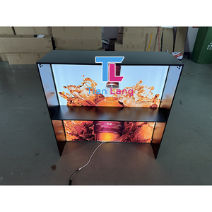 Mesa de exhibición SEG de paso portátil de 8 pies, estructura de aluminio con logotipo personalizado, escaparate luminoso LED sin marco, Mostrador de ferias comerciales, tensión - Product Image 1